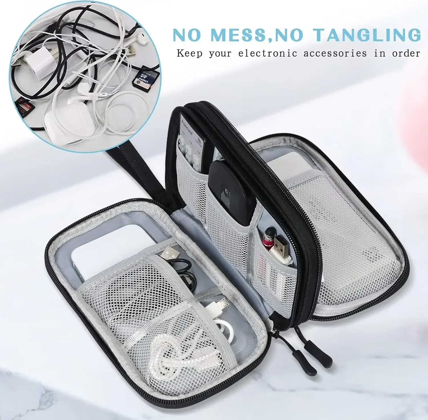 حقيبة كابلات للسفر، حقيبة تخزي - مراجعة Tech Accessories Case وسعره